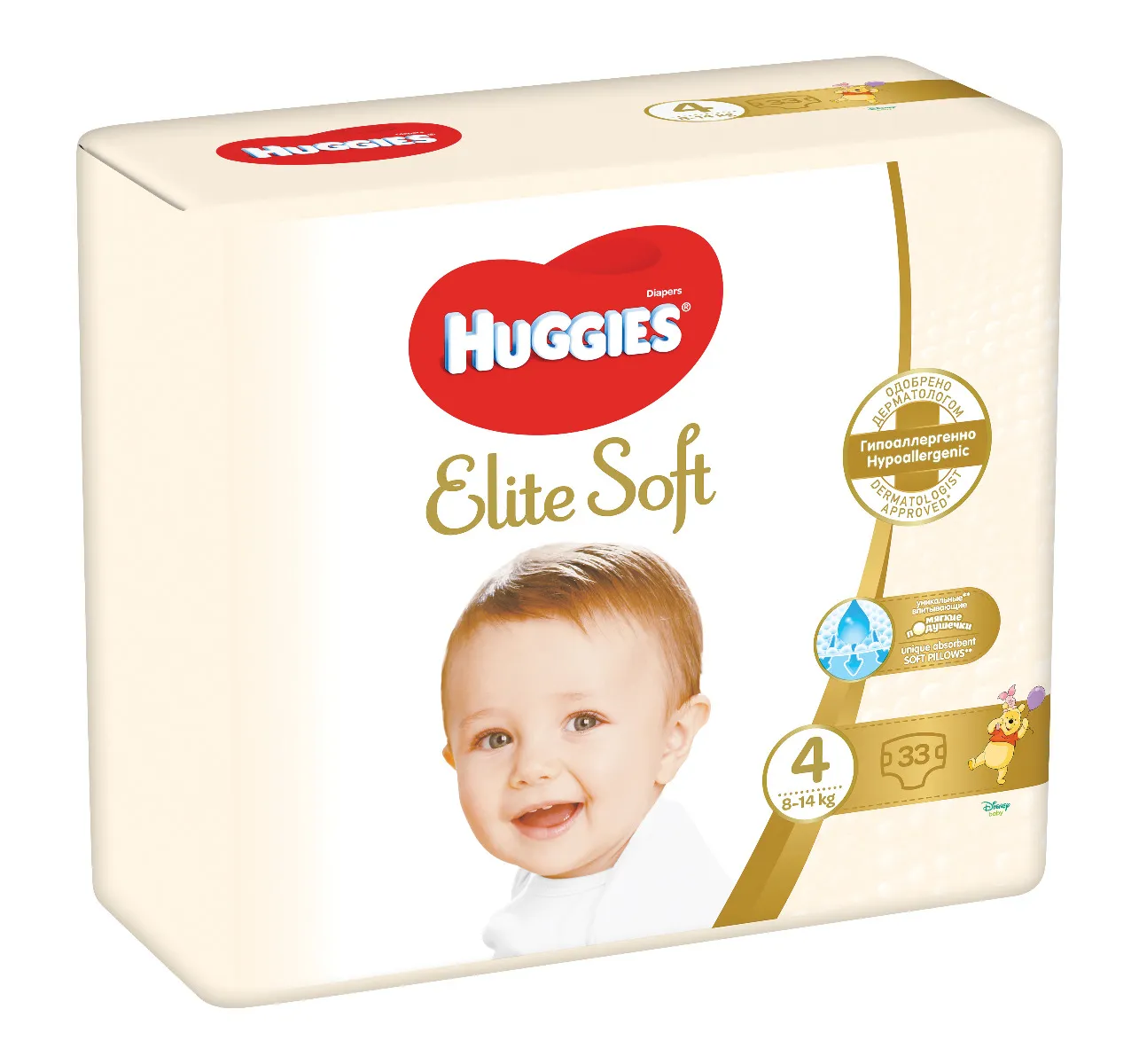 Huggies Elite Soft 4 8-14 kg dětské pleny 33 ks