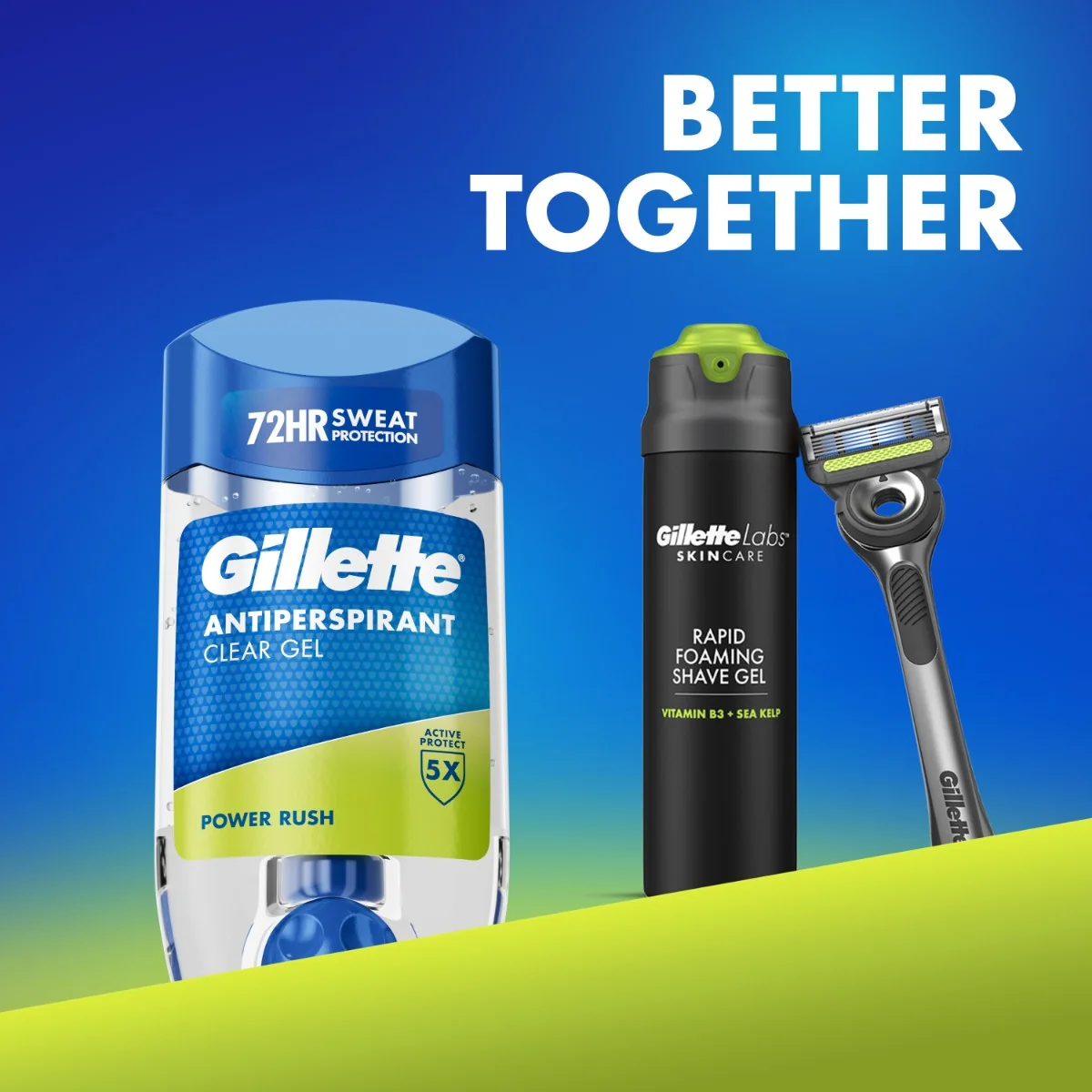 Gillette Power Rush Pánský gelový antiperspirant 70 ml