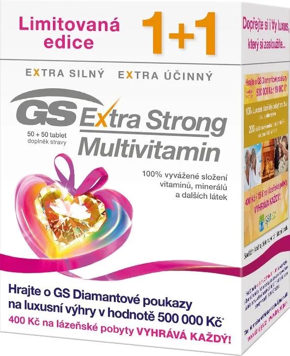 GS Extra Strong Multivitamin 50 + 50 tablet dárek 2017