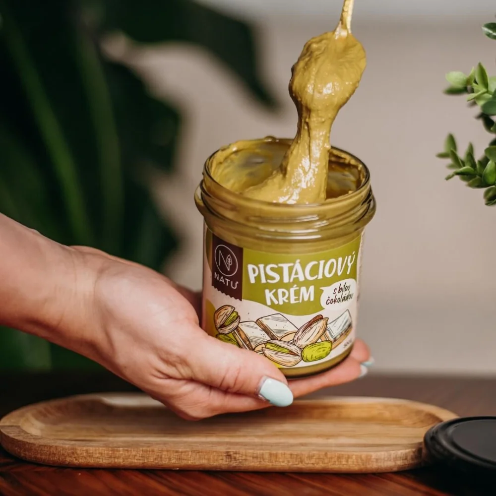 NATU Pistáciový krém s bílou čokoládou 300 g