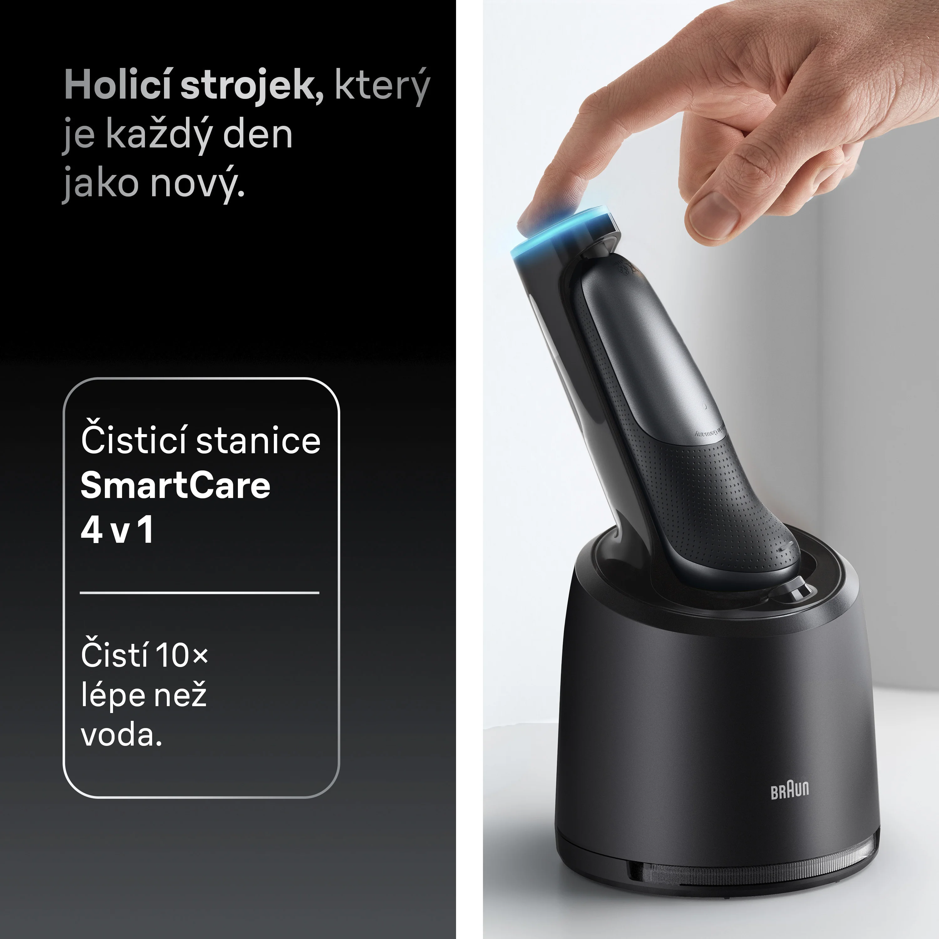 Braun Series 7 72-C7200CC elektrický holicí strojek + stanice SmartCare + 1 nástavec zlatý