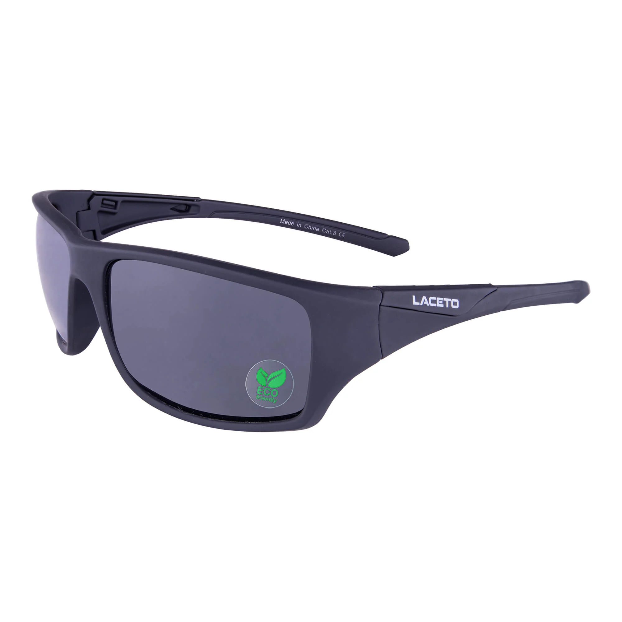 LACETO Sluneční brýle ASHE Black ECO – Polarizační