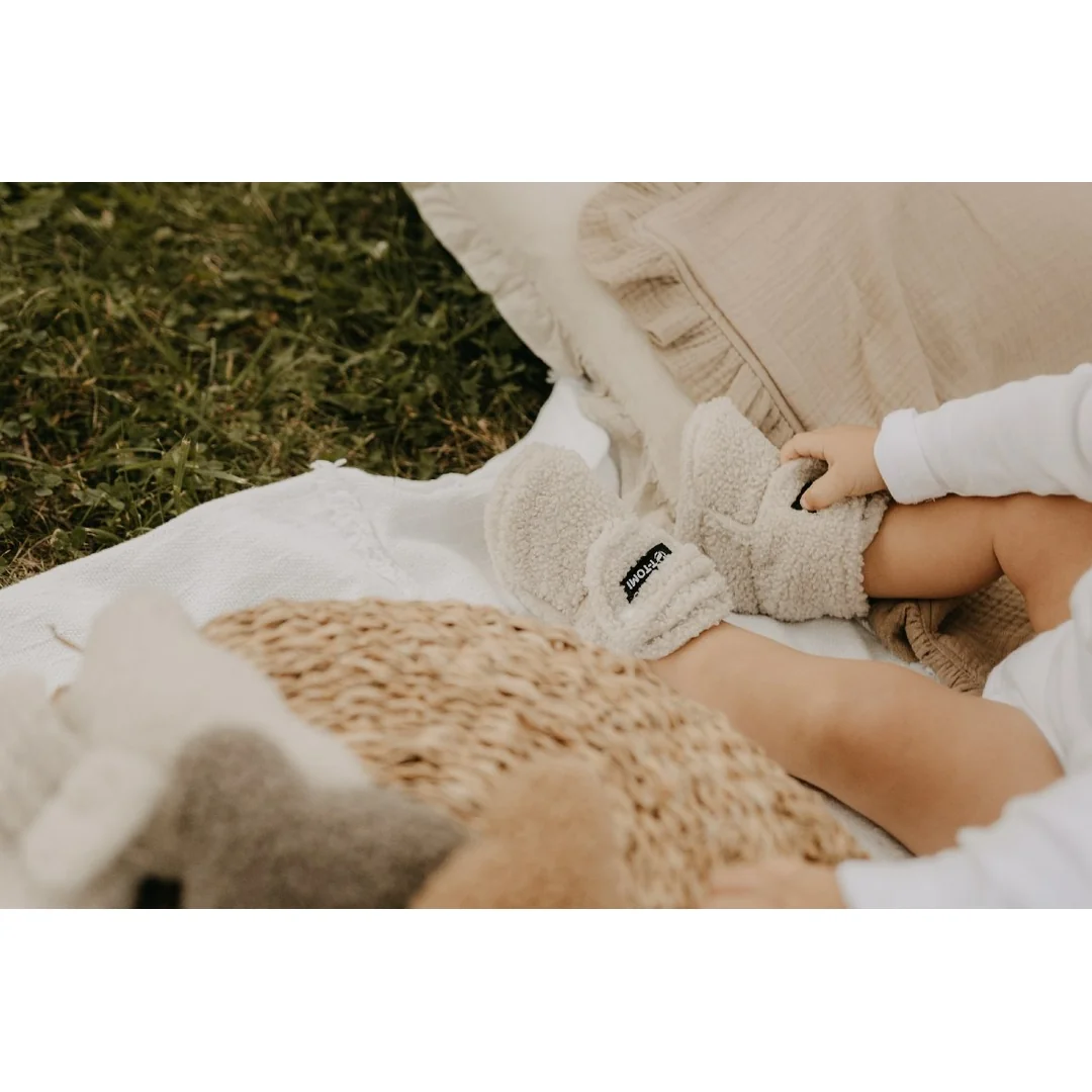 T-tomi Capáčky TEDDY Cream (6-9 měsíců) WARM