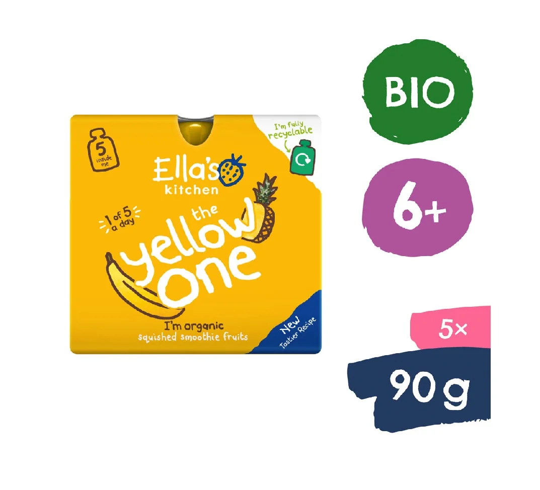 Ellas Kitchen BIO Ovocné pyré Yellow One Banán kapsičky 5x90 g