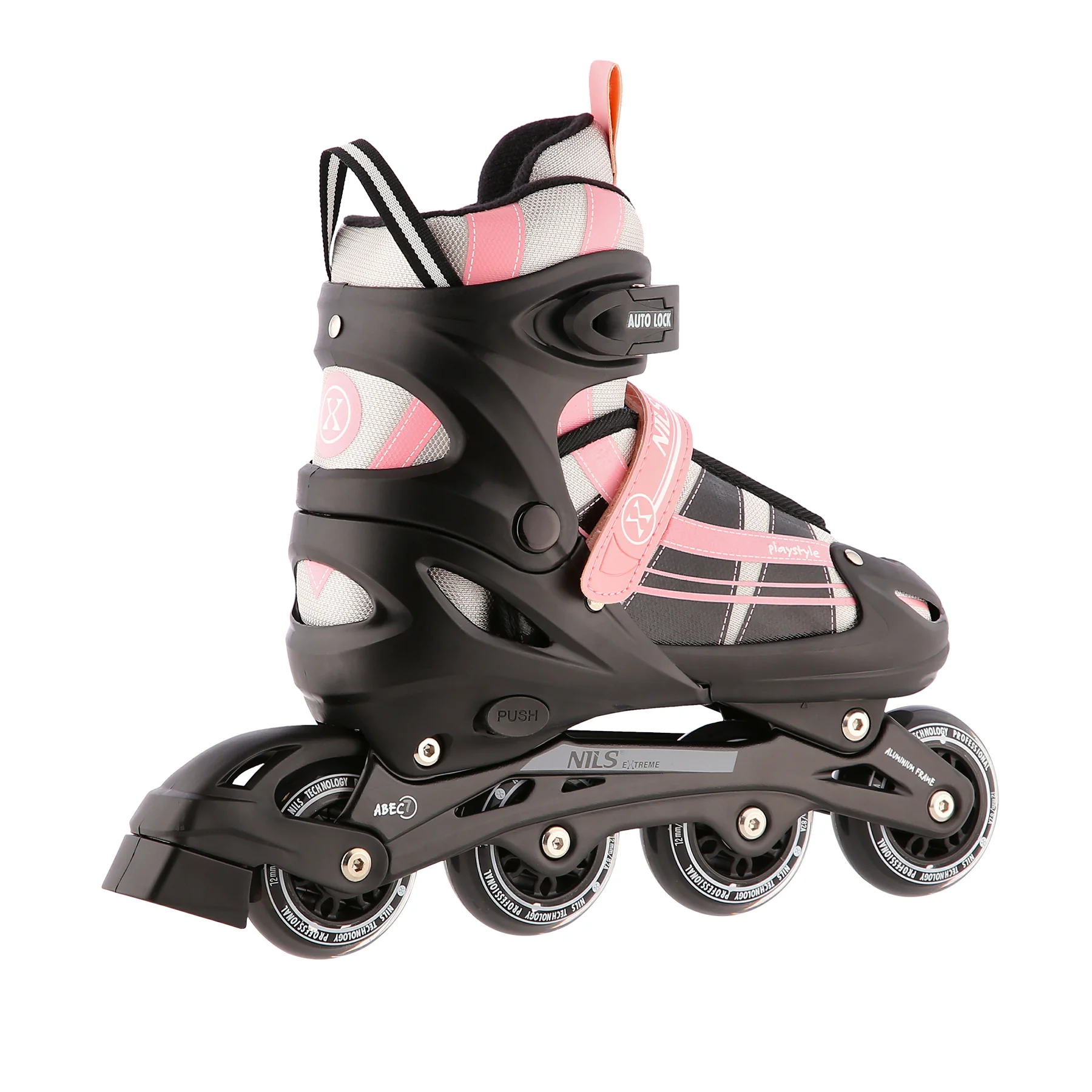 NILS EXTREME Brusle NH18366A 2v1 černo-růžové Velikost: L(39-42)