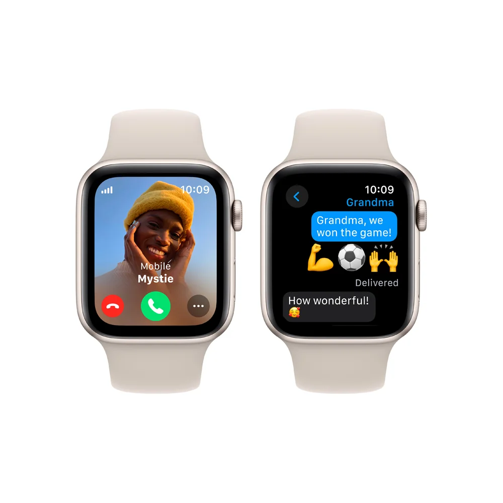 Apple Watch SE Cellular 44 mm sport band M/L smart hodinky Starlight