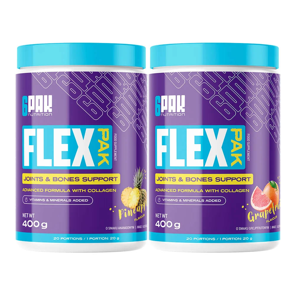 6Pak Nutrition Kloubní výživa Flex Pak 400 g - akce 1+1 ananas + pomeranč