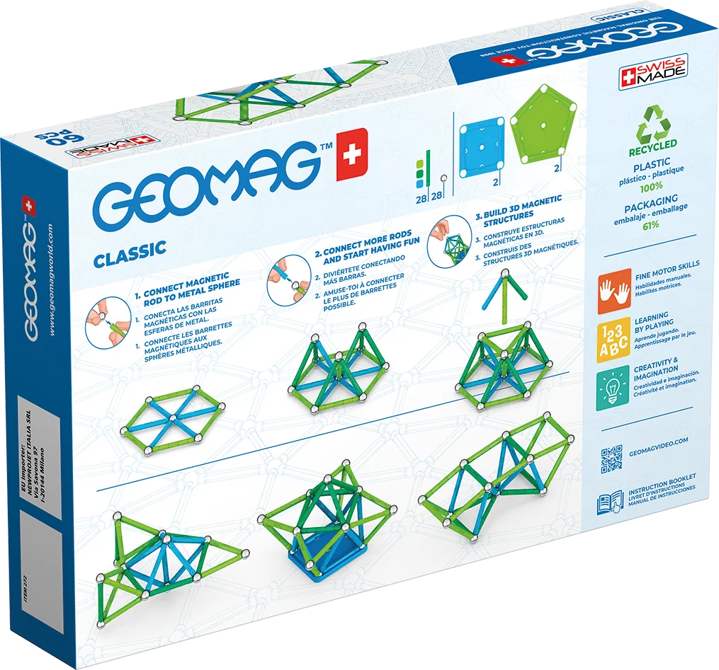 Geomag Classic magnetická stavebnice 60 dílků