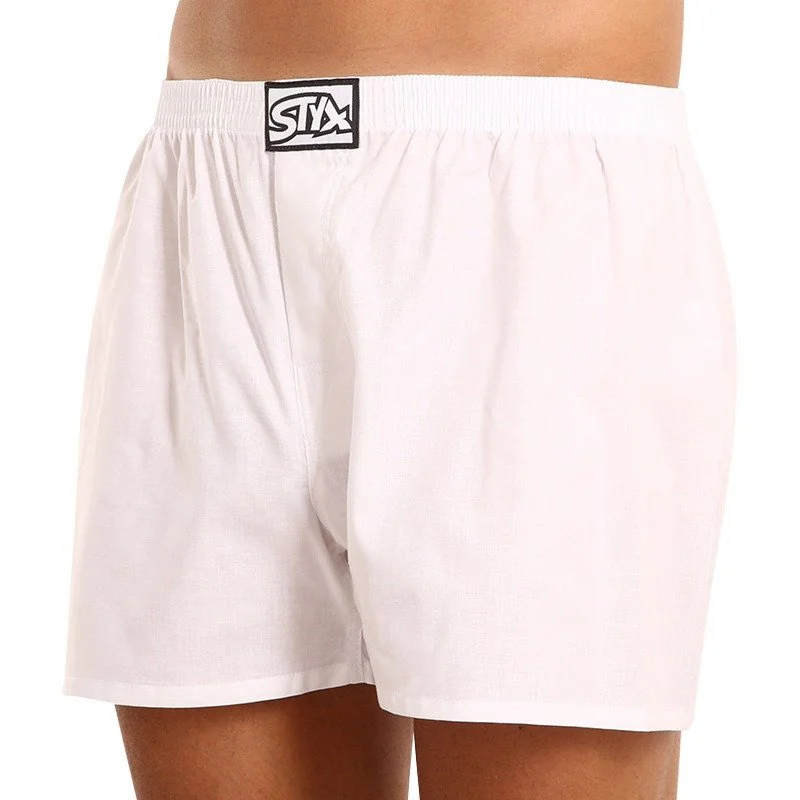 Styx Pánské trenky klasická guma bílé (A1061)  XL