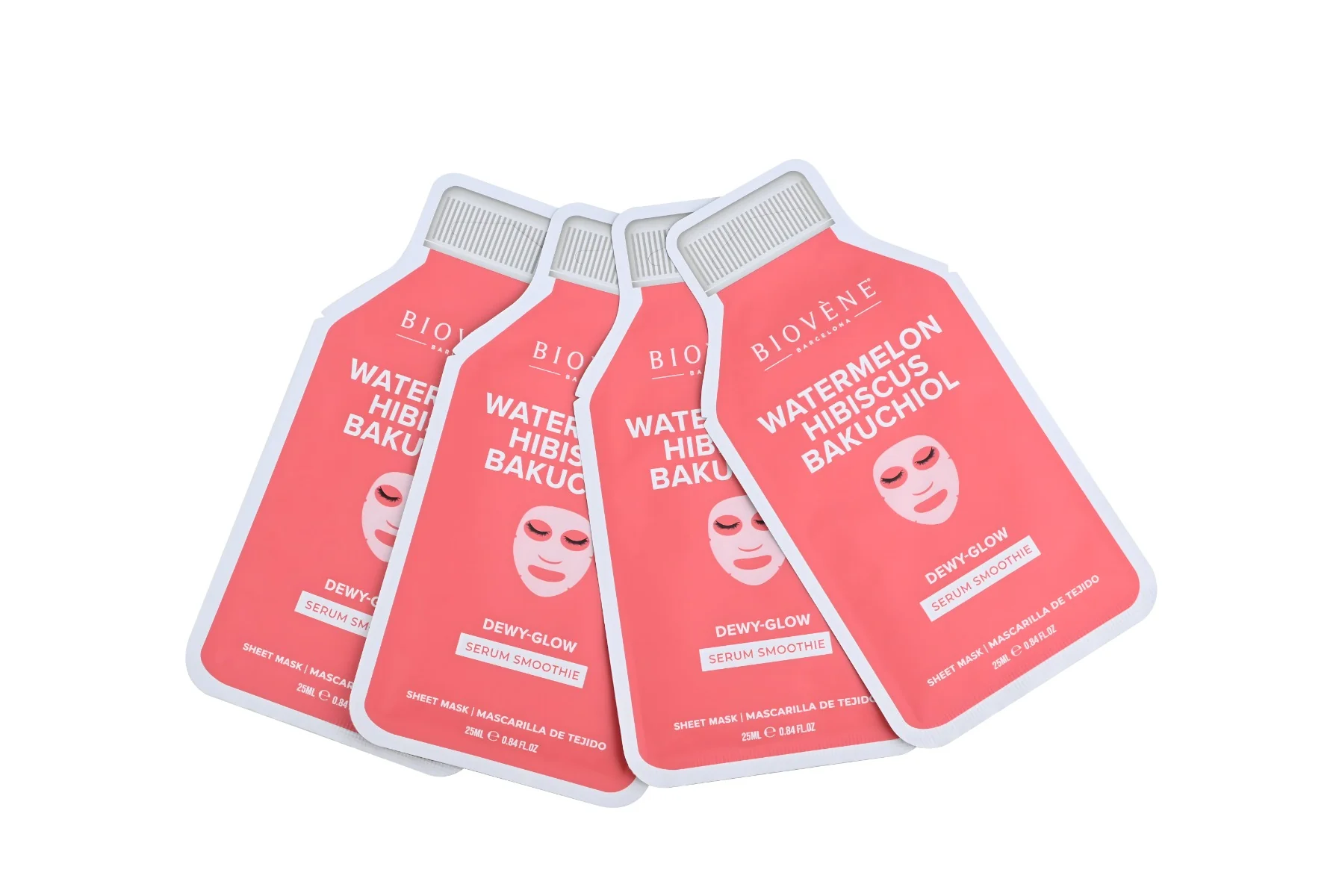 BIOVÉNE Watermelon + Bakuchiol Dewy-Glow plátýnková maska 25 ml