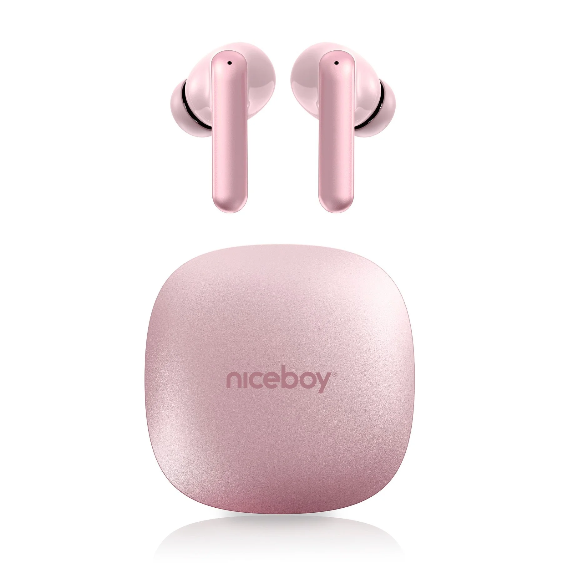 Niceboy Bezdrátová sluchátka do uší Pins 4 PRO Pink s ANC