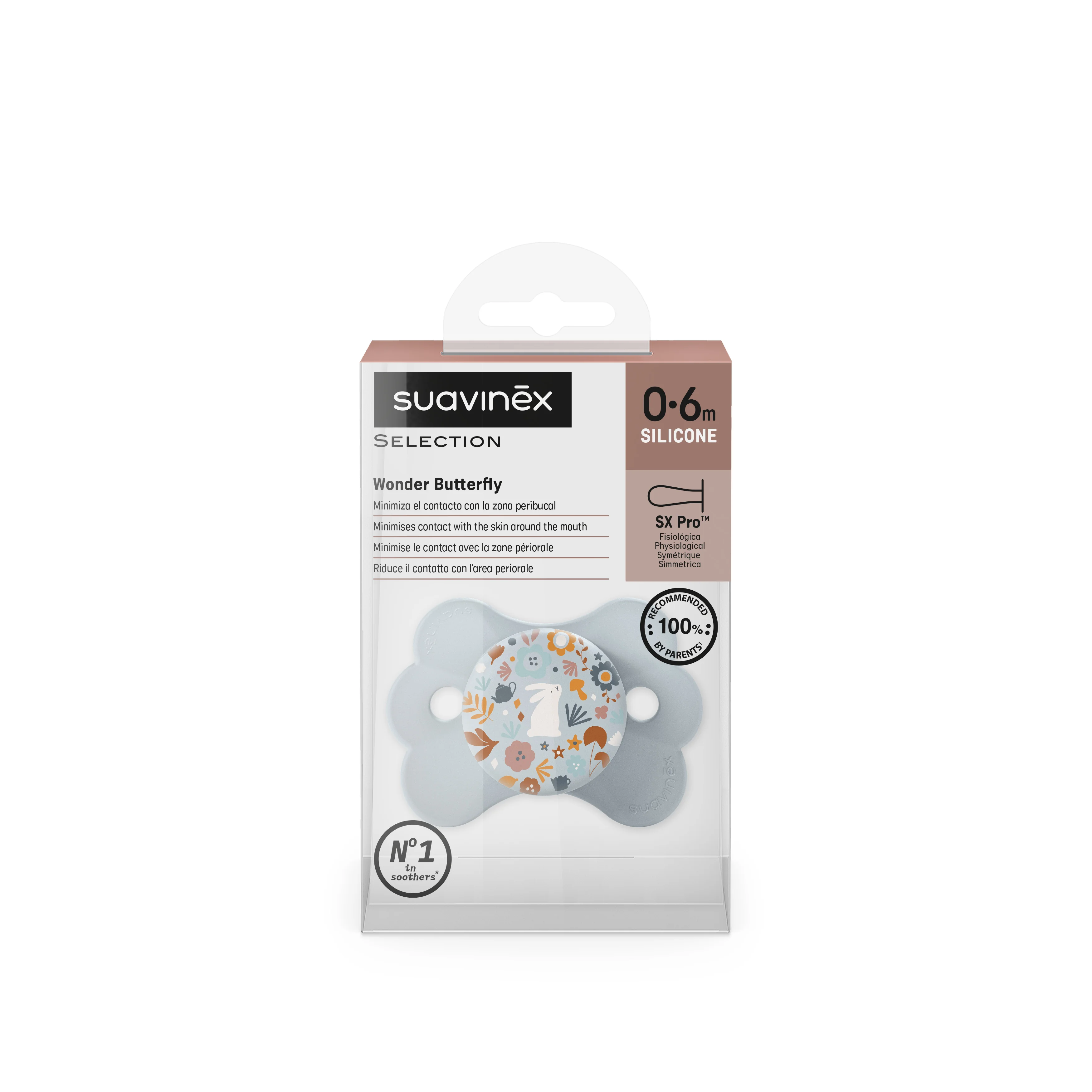 Suavinex Wonderland SX PRO Fyziologický dudlík 0-6m 1 ks liberty modrá