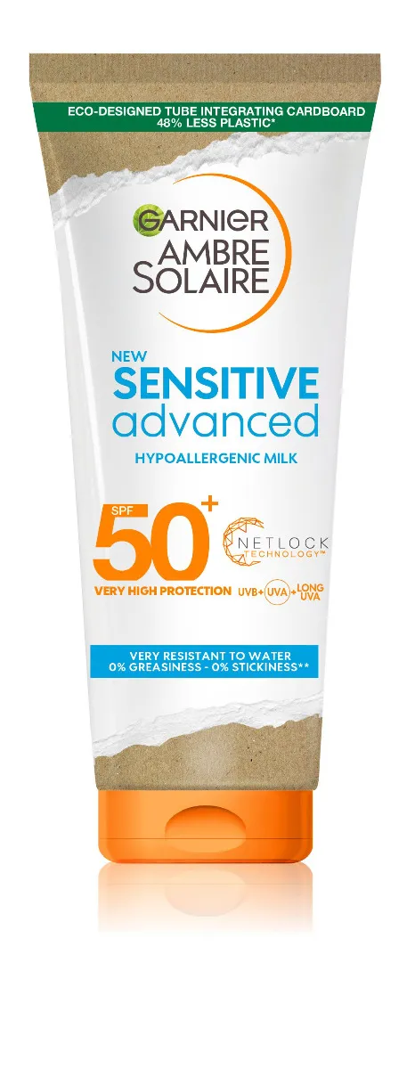 Garnier Ambre Solaire Sensitive Advanced SPF50+ opalovací mléko na citlivou pokožku 200 ml