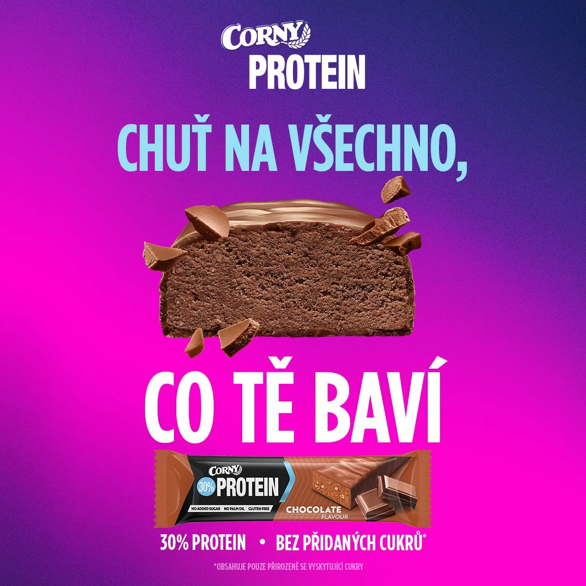 Corny Protein 30% mléčná čokoláda 50 g