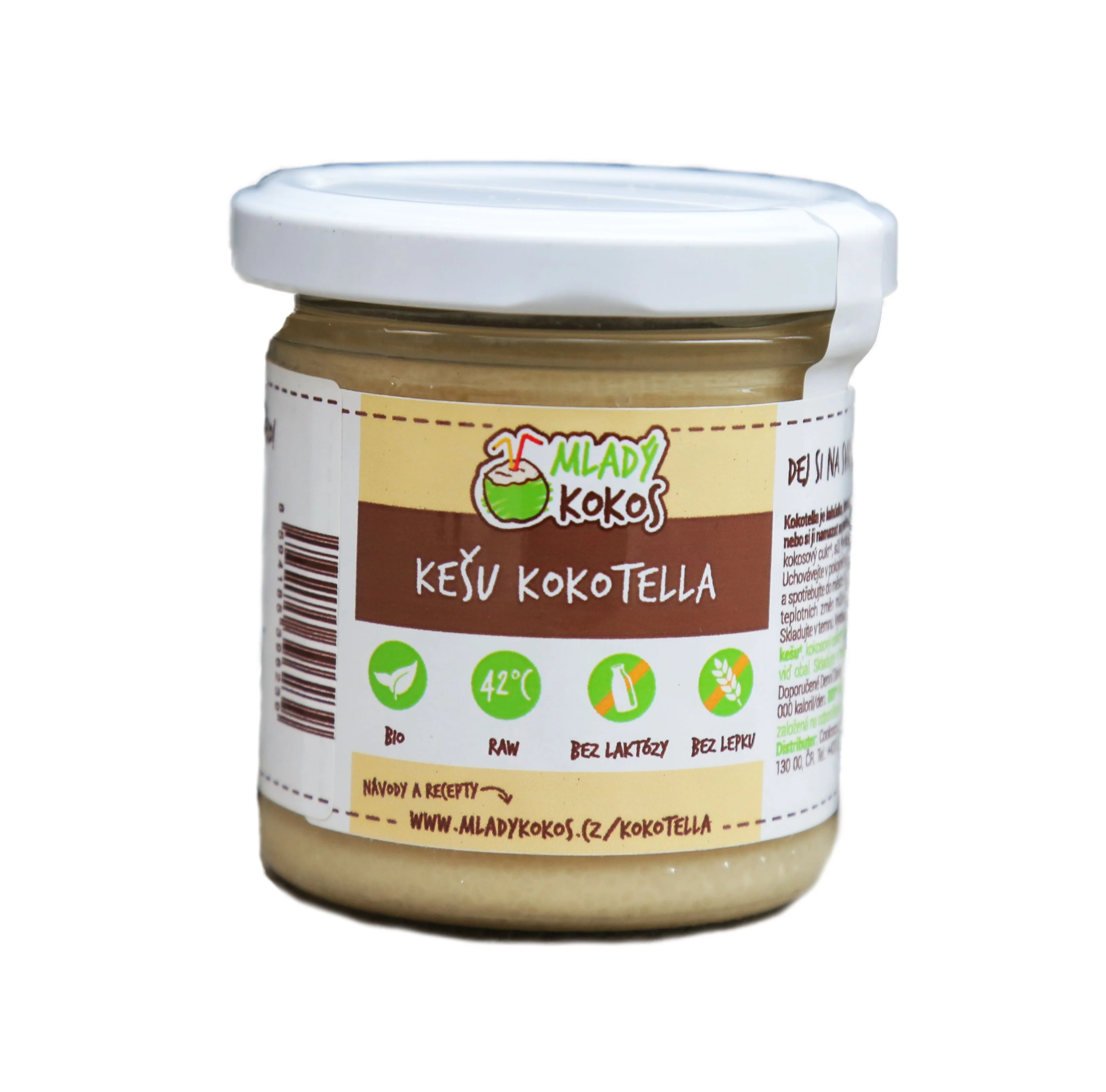 Mladý kokos BIO RAW kokotella kešu 150g