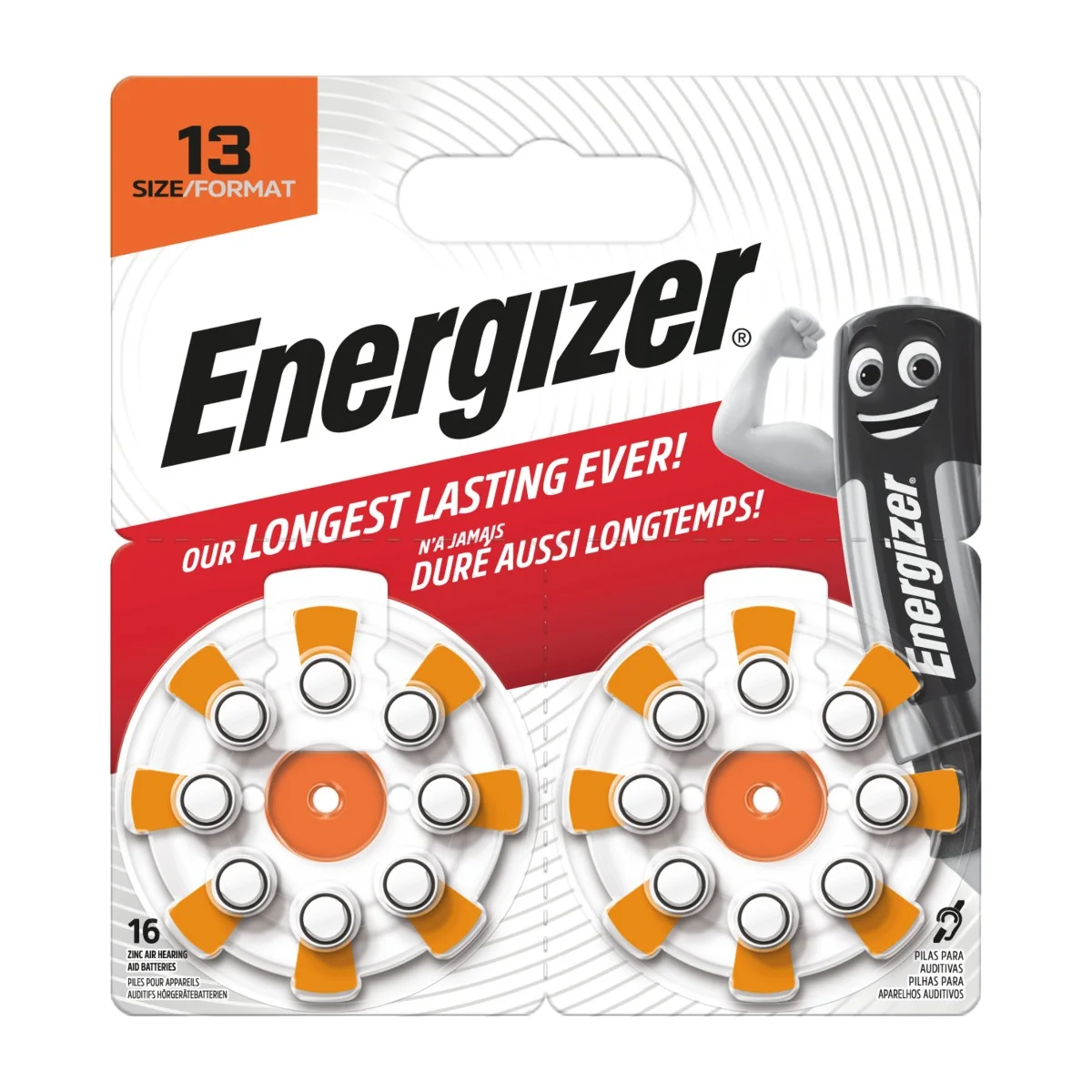 ENERGIZER Zinc Air 13 baterie do naslouchadel 16 ks
