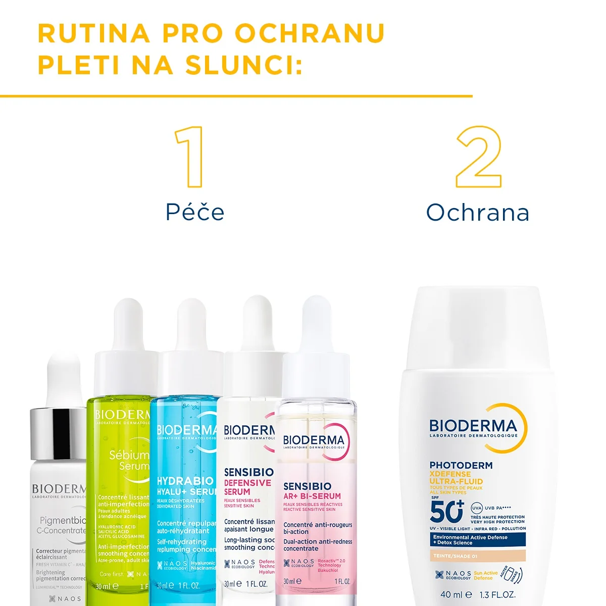 BIODERMA Photoderm XDefense ultrafluidní ochrana SPF50+ velmi světlá 40 ml
