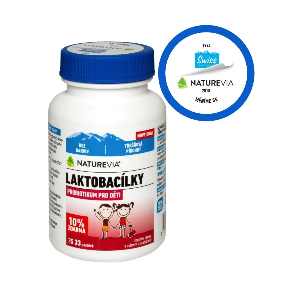 NatureVia Laktobacílky třešňové 33 pastilek