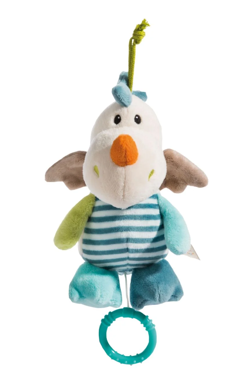 Nici Plyš Drak Dragilu na zavěšení s hracím strojkem, 18cm