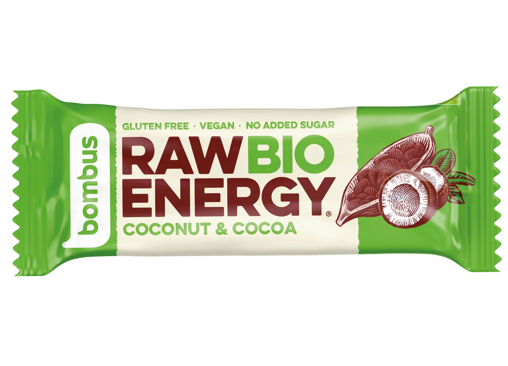 Bombus Raw Energy Tyčinka Cocoa + coconut 50 g