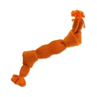 Dog Fantasy Hračka uzel pískací oranžový 2 knoty