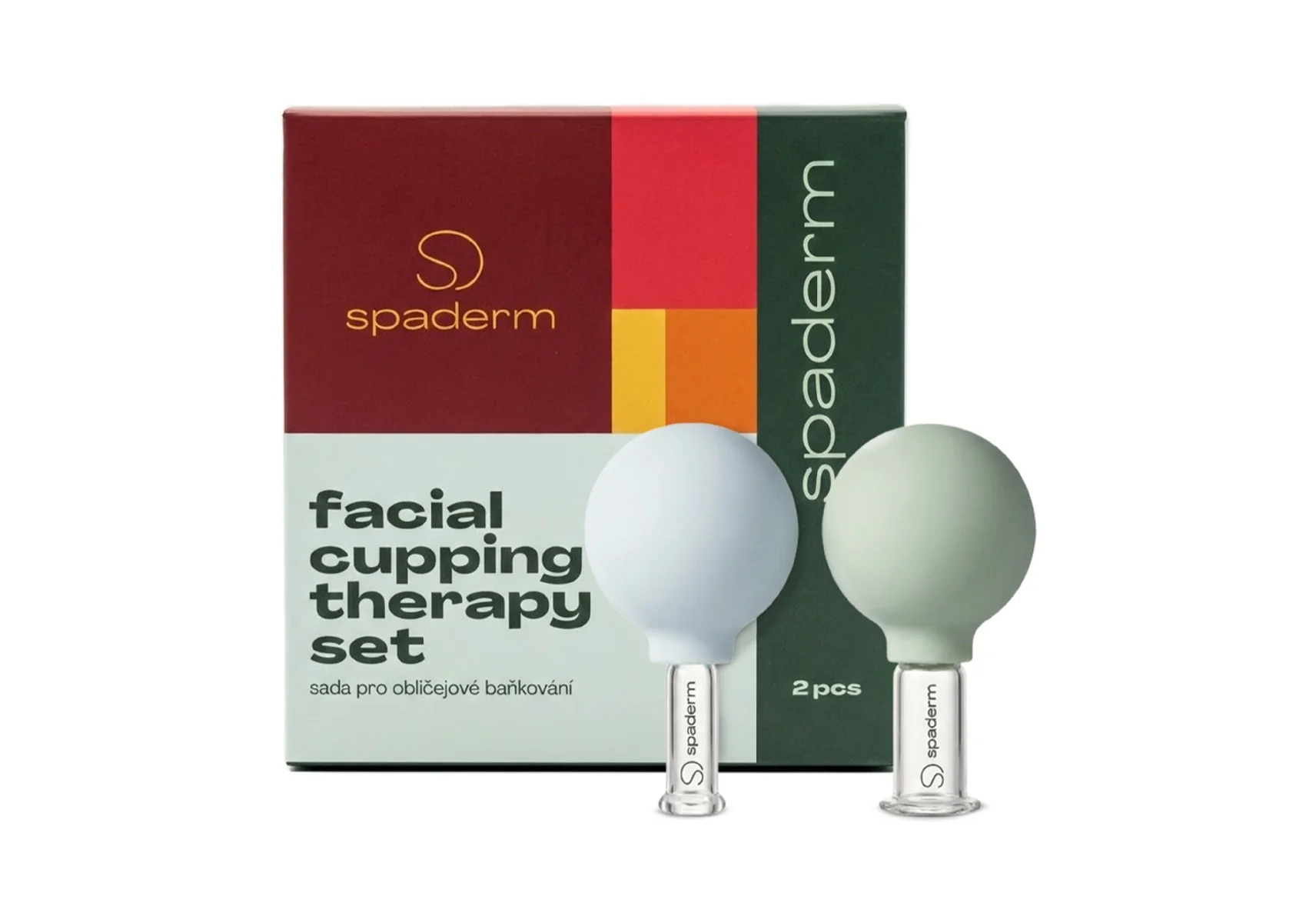 Spaderm Facial Cupping Therapy Set sada skleněných baněk na obličej 2 ks