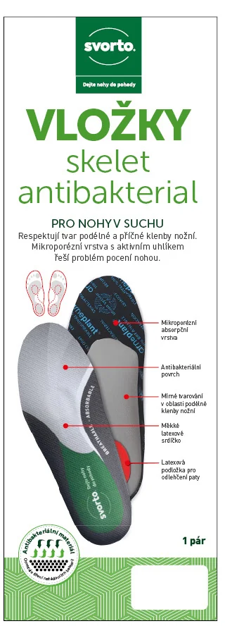 Svorto 055 Vložky skelet antibacterial vel. 45 1 pár