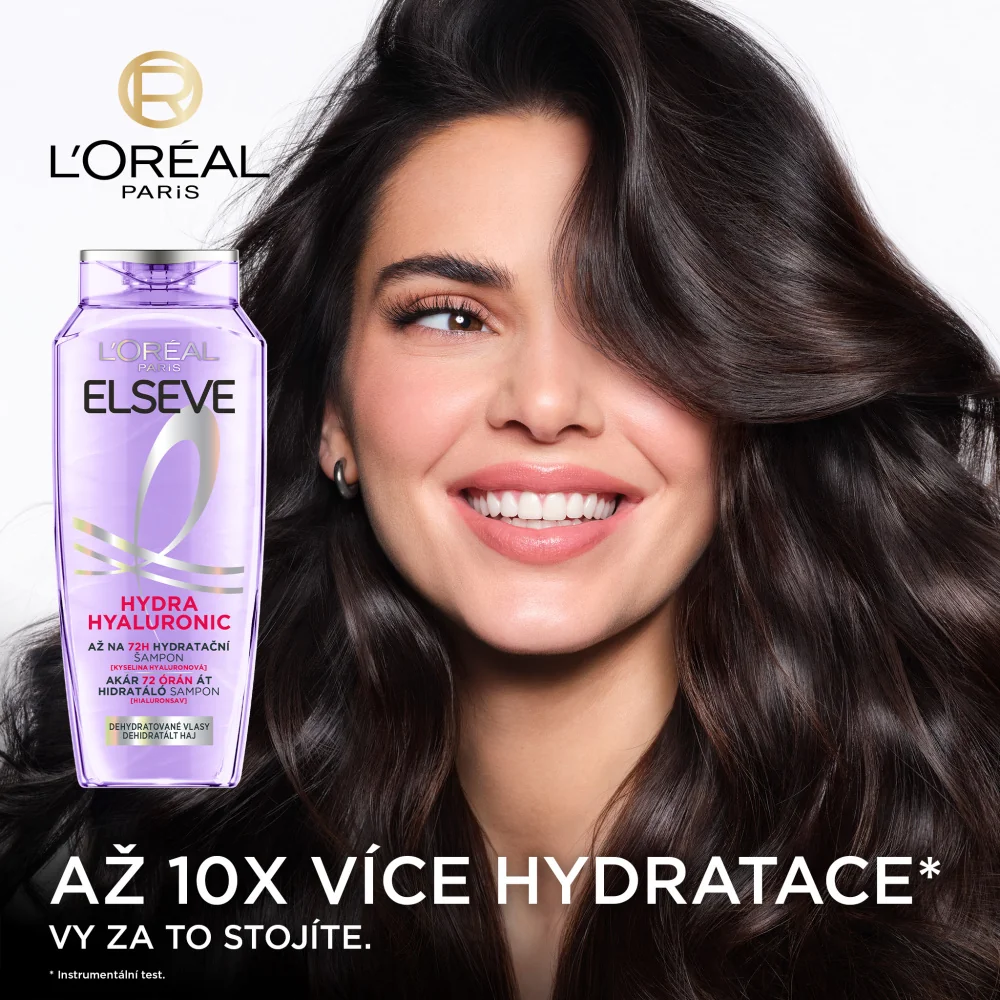 Loréal Paris Elseve Plump 72H hydratační šampon s kyselinou hyaluronovou 400 ml