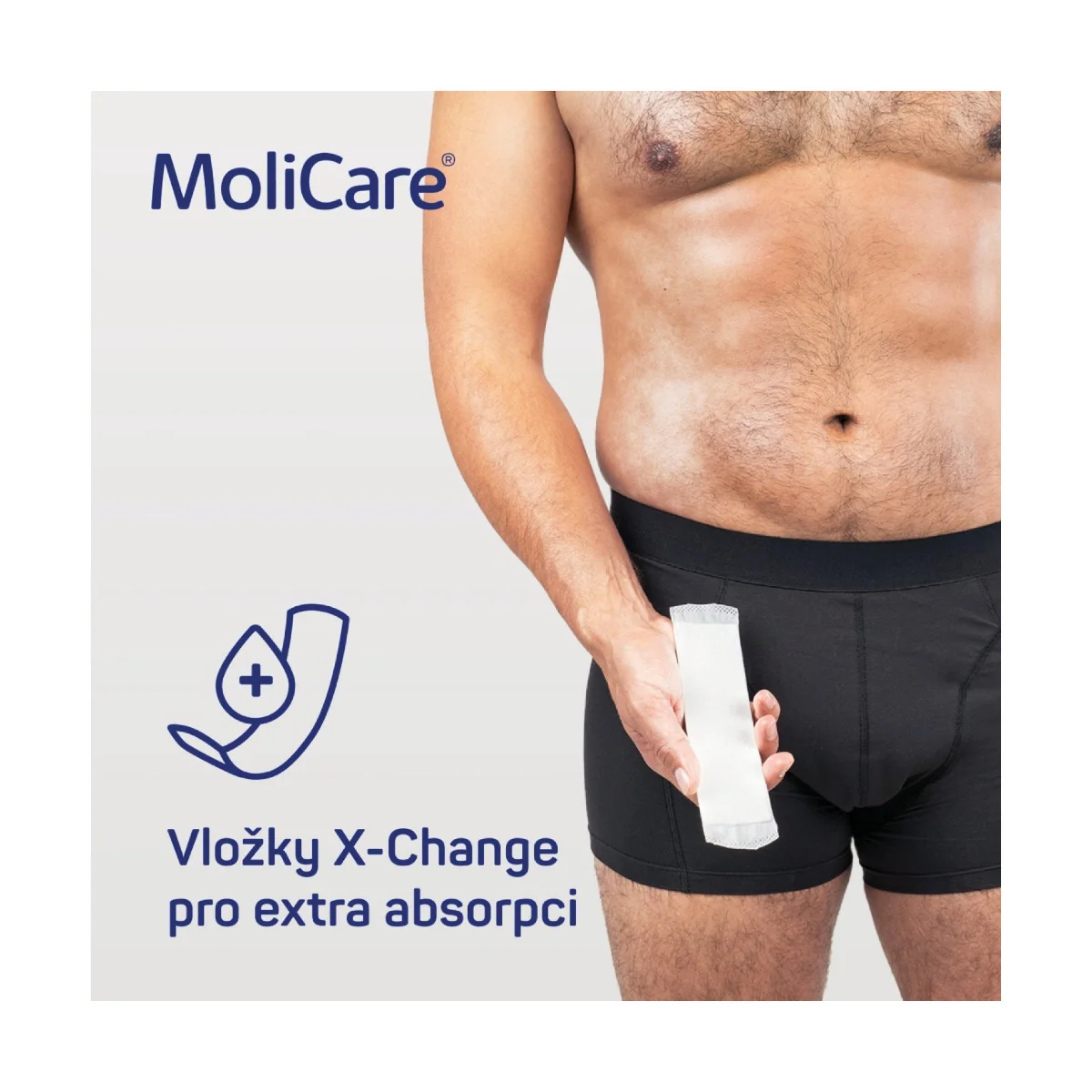 MoliCare MEN absorpční prádlo vel. M 1 ks + vložky X-Change 5 ks