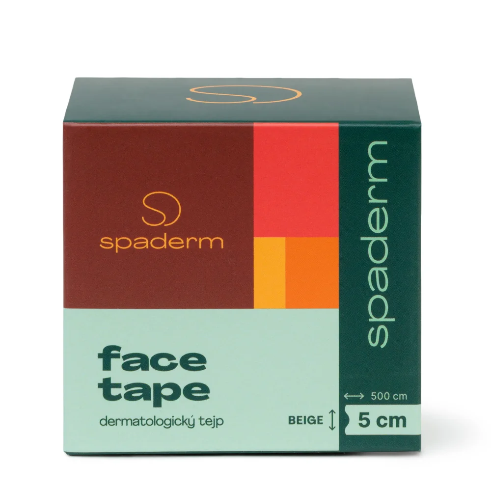 Spaderm Face Tape 5 cm x 5 m tejpovací páska na obličej 1 ks béžová