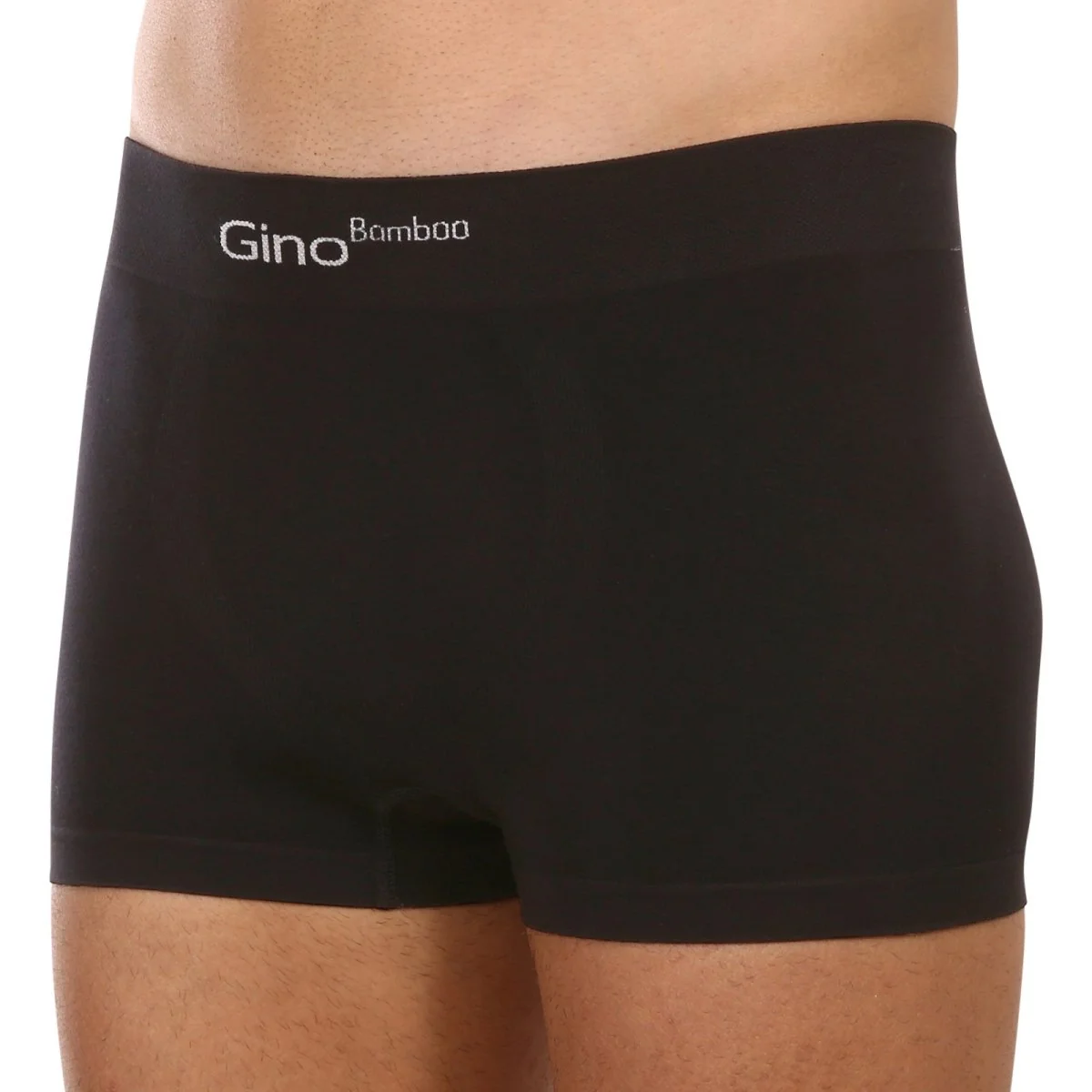 Gino Pánské boxerky bambusové bezešvé černé (53004) XL