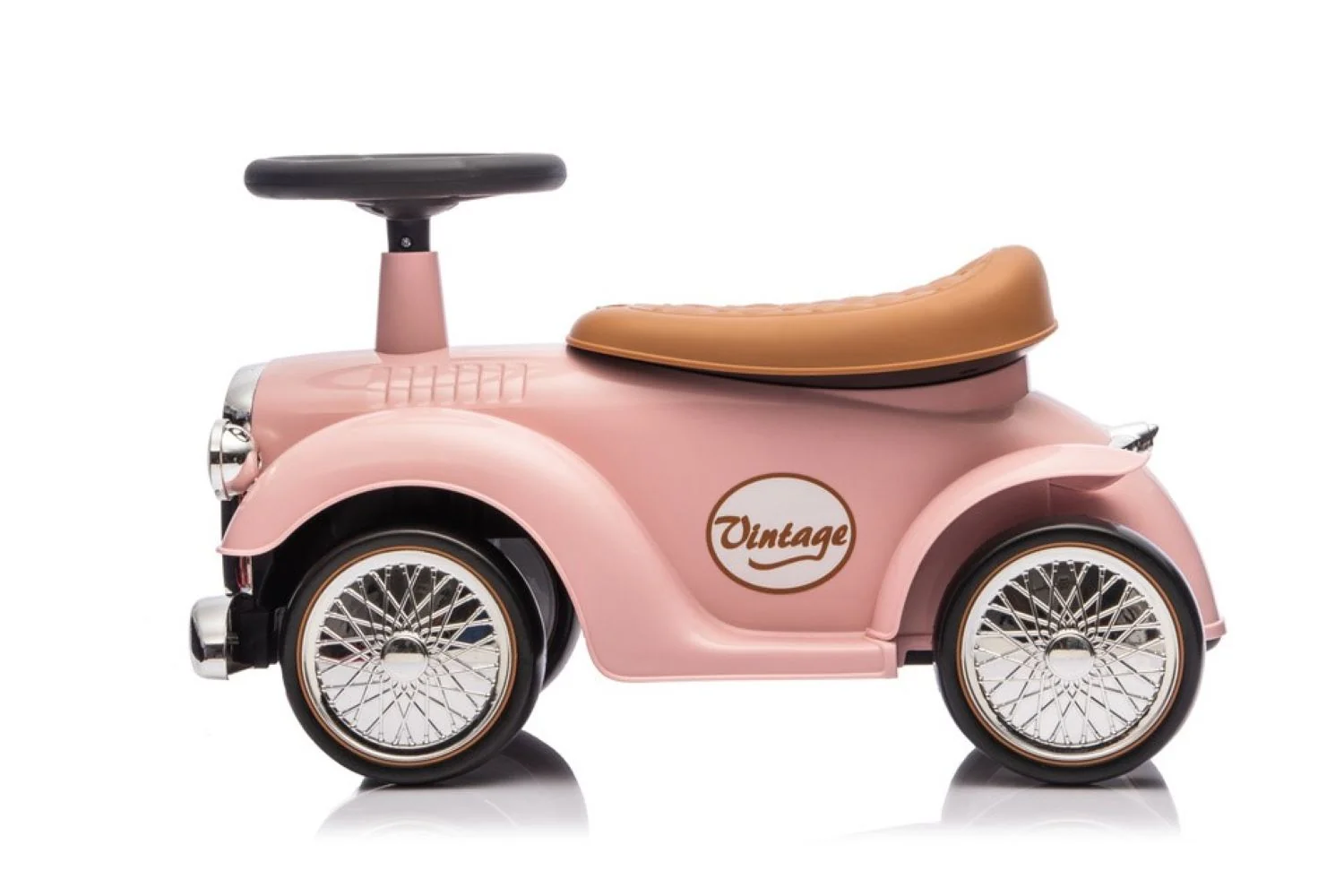 TULIMI Dětské odrážedlo Retro s úložným prostorem - růžové