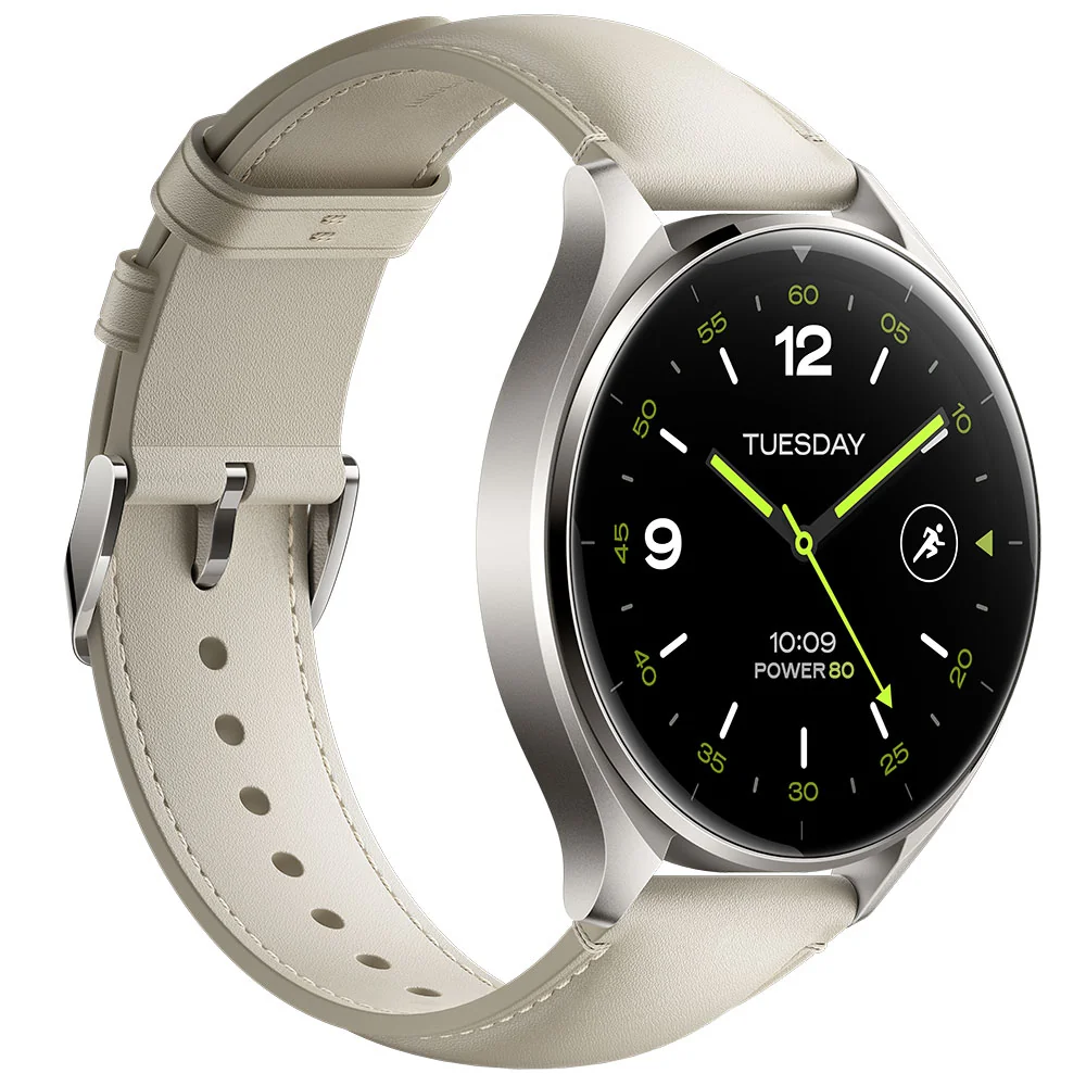 Xiaomi Watch 2 Titan Gray with White Leather Strap chytré hodinky