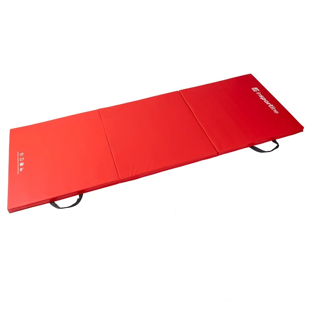 inSPORTline Skládací gymnastická žíněnka Trifold 180x60x5 cm červená