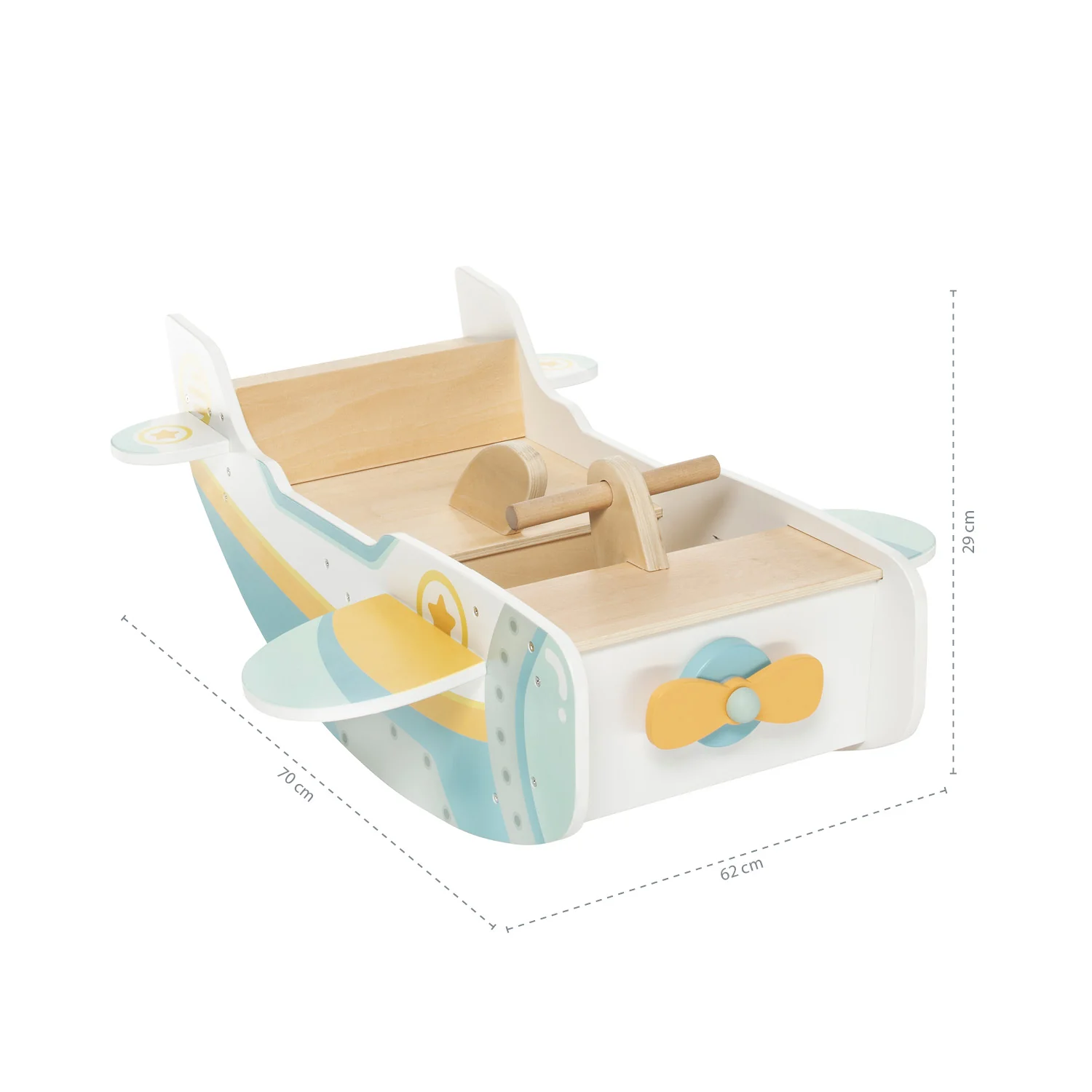 Zopa Dřevěná montessori houpačka letadlo, Wood