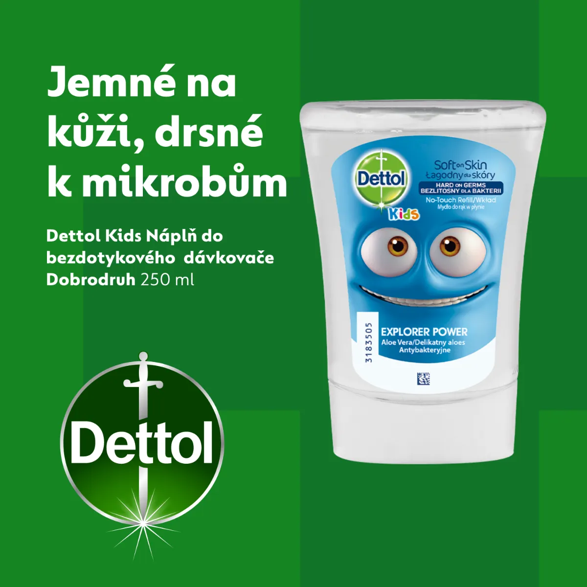 Dettol Kids Náplň do bezdotykového dávkovače Dobrodruh 250 ml