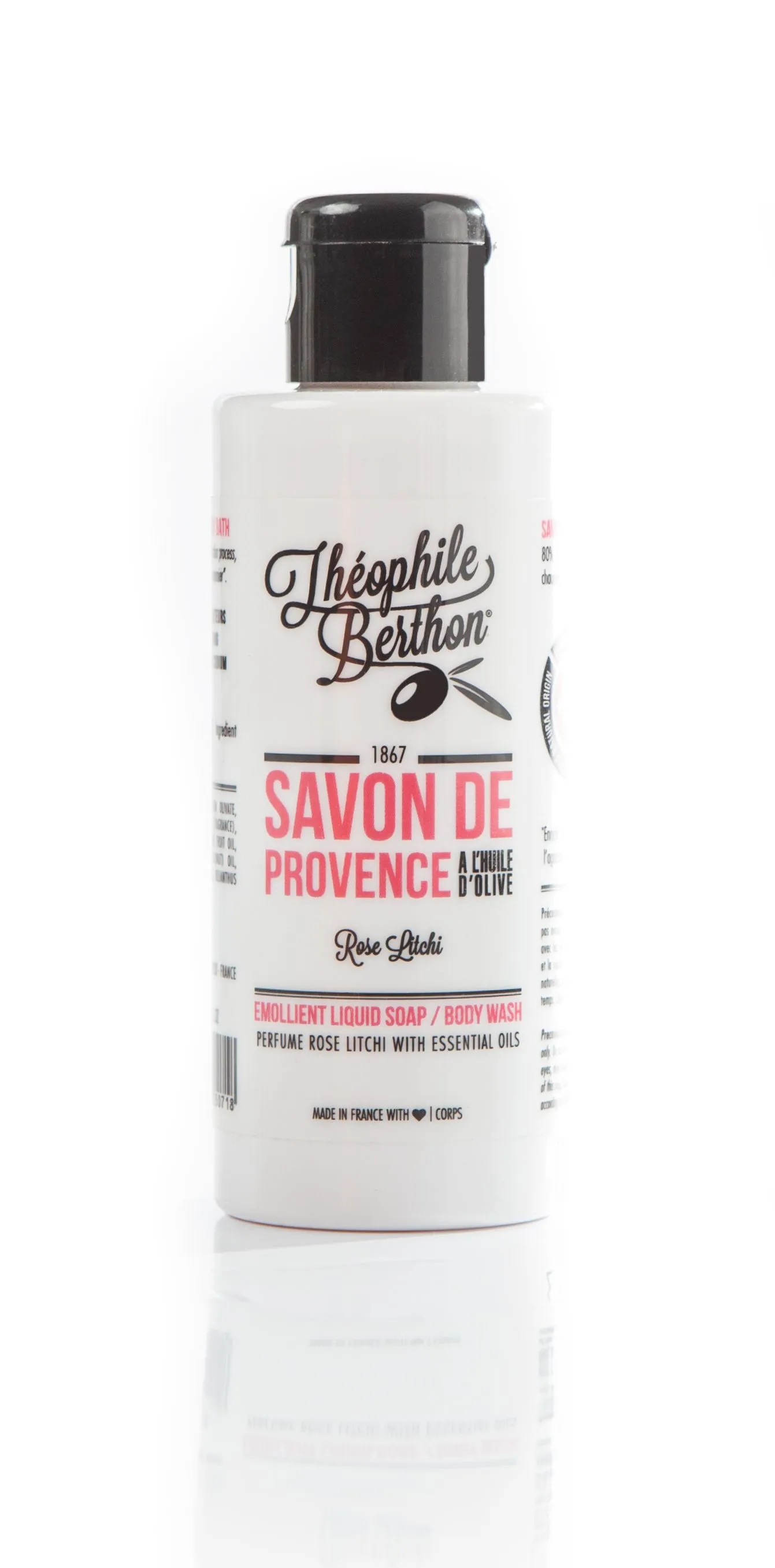 Theophile Berthon Savon de Provence vůně růže a liči tekuté mýdlo 100 ml