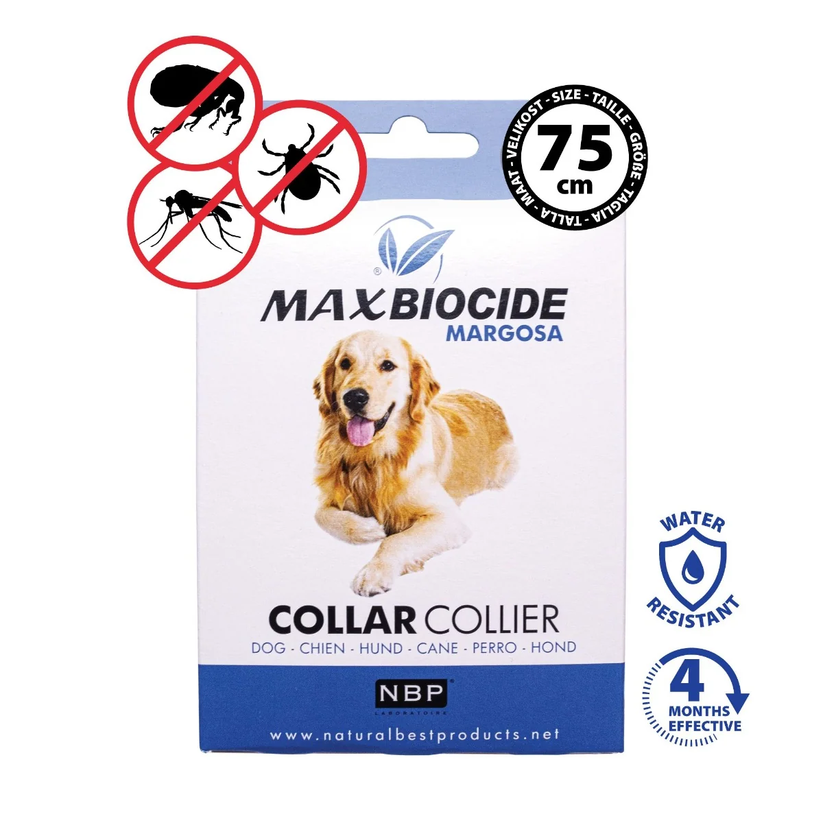 Max Biocide Dog Collar Obojek pro psy 75 cm 1 ks