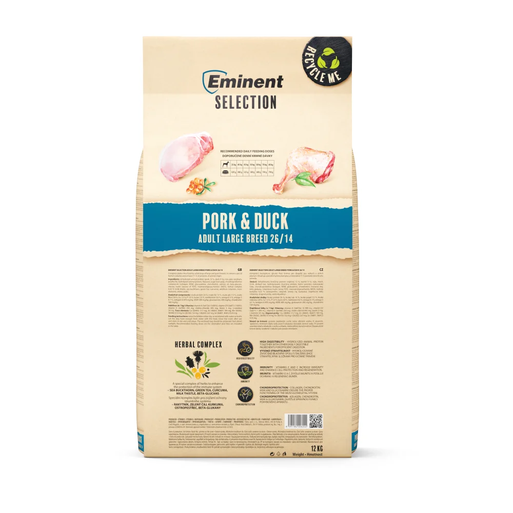 Eminent Selection Adult Large Breed Pork&Duck 12 kg