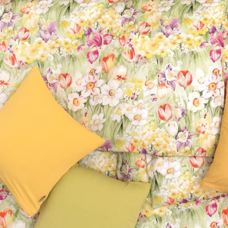 SCANquilt povlečení SATÉN DESIGN spring dream pestrá 140 x 200/70 x 90 cm