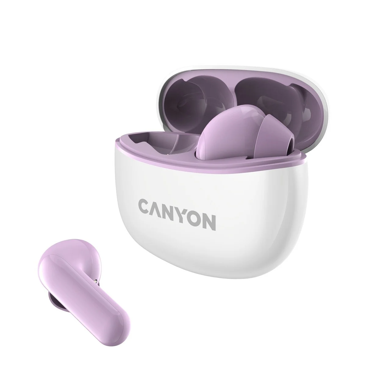 Canyon Bezdrátová stereo sluchátka True Wireless TWS-5 šeříková