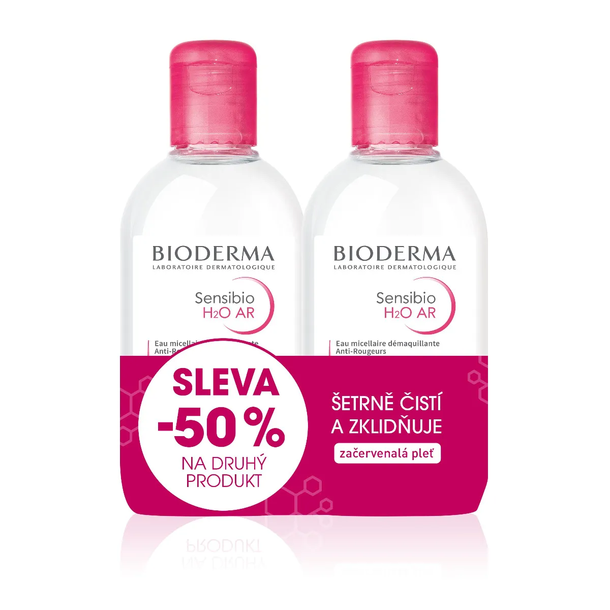 BIODERMA Sensibio H2O AR micelární voda 250 ml 1+1 Festival