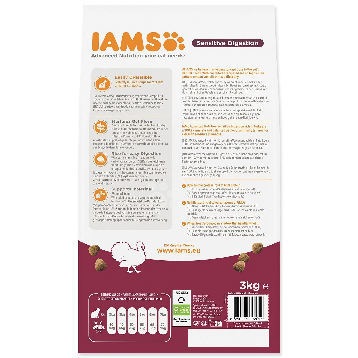IAMS Krmivo Cat Adult Turkey 3kg
