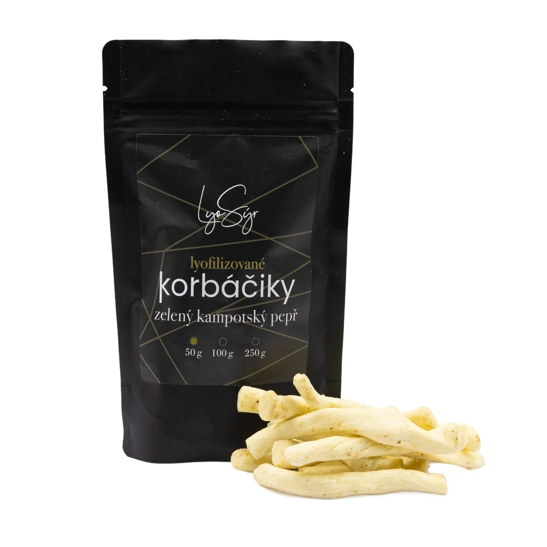 Lyopotraviny Lyofilizované korbačíky s kampotským pepřem, 100 g