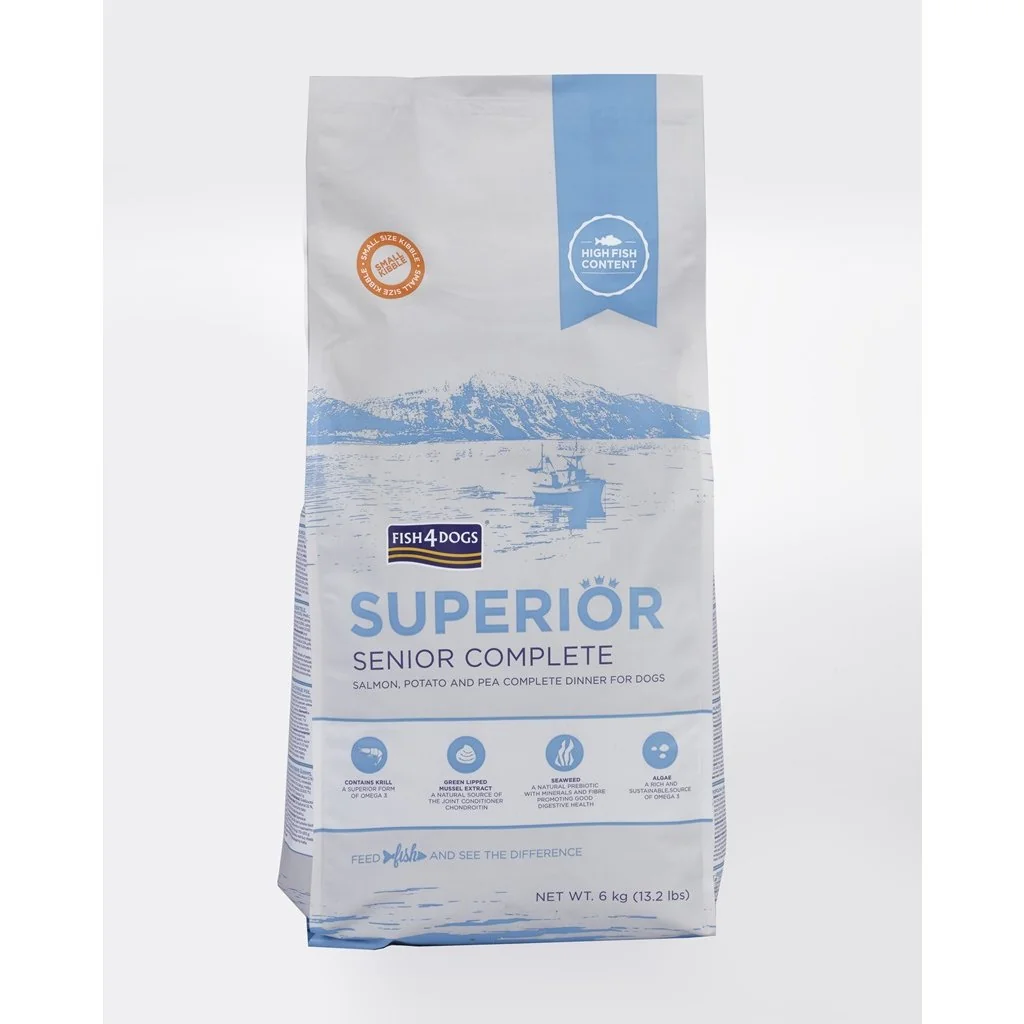 Fish4Dogs Granule malé pro starší psy Superior losos s bramborami 6 kg