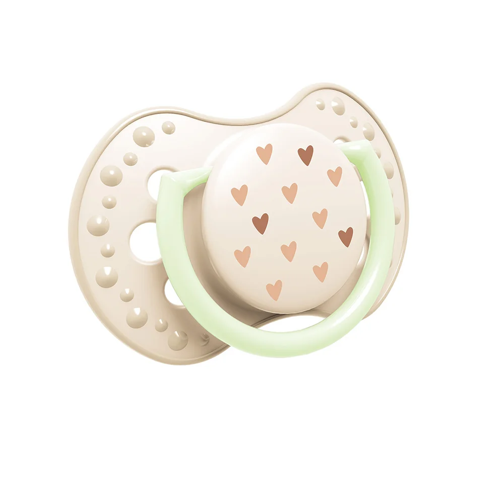 LOVI Teddy Love Dudlík svítící silikonový dynamický 0–⁠⁠⁠⁠⁠⁠6m 2 ks