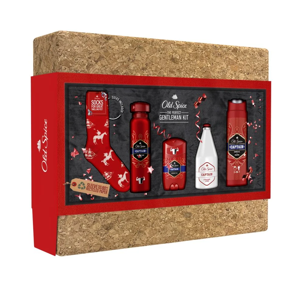 Old Spice Cork Box dárková sada s ponožkami