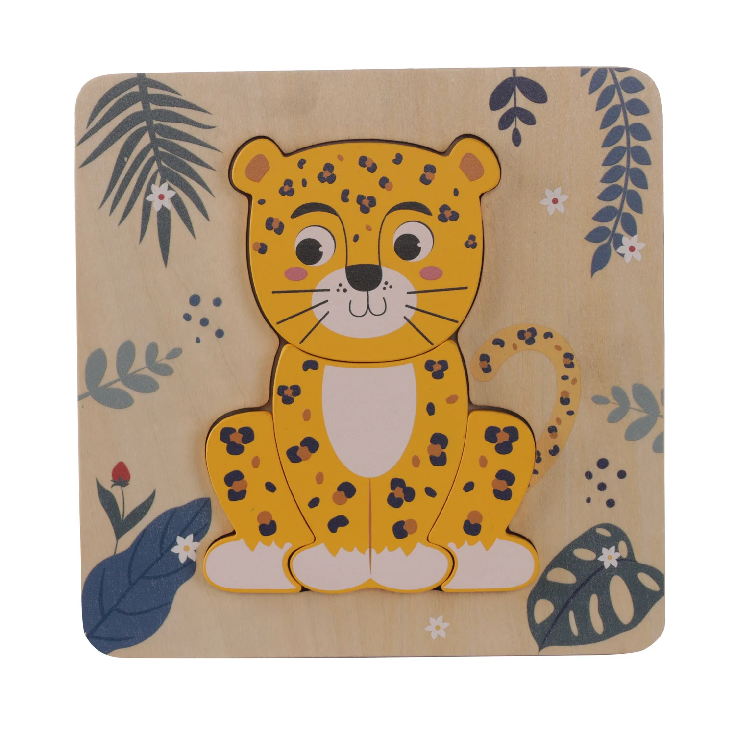 Zopa Dřevěné puzzle malé, Leopard 2