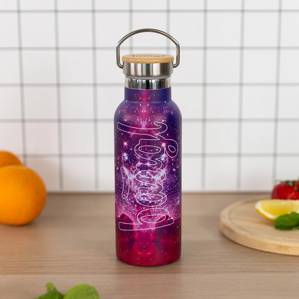 Baagl Termoláhev s bambusovým víčkem Galaxy, 500 ml