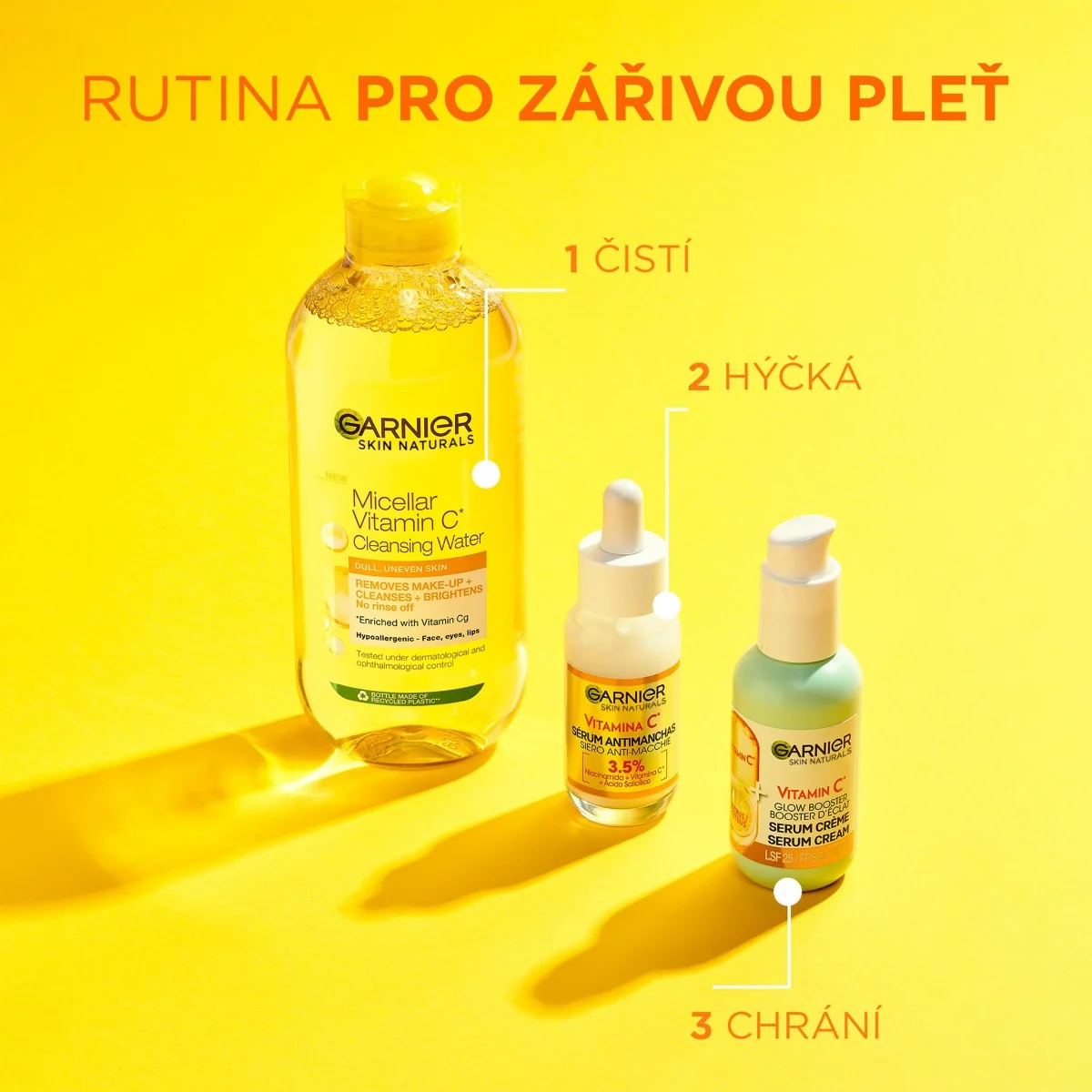 Garnier Skin Naturals Pleťové sérum a krém s vitaminem C SPF25 50 ml